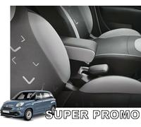 FIAT 500 L Bracciolo nero LATERALI cuciture GRIGIO regolabile lunghezza no viti