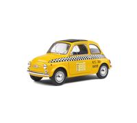 MODELLINO AUTO STATICO FIAT 500 TAXI NYC NEW YORK CITY 1965 GIALLO SCALA 1/18