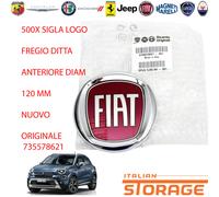 FIAT 500X SIGLA LOGO FREGIO DITTA ANTERIORE DIAM 120 MM ORIGINALE 735578621