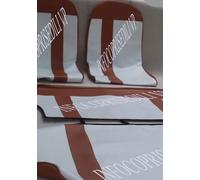 FIAT 600 D COPRISEDILI COMPL "Linea Personalizzata" BIANCO e STRISCIONE MARRONE