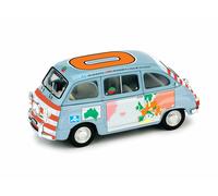 1:43 Brumm Fiat 600D Multipla Graziano Rossi Motorhome 1960 Light Blue R401 Mode