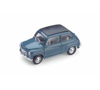 MODELLINO AUTO STATICO FIAT 600D TRASFORMABILE CHIUSA 1960 BLU 404 SCALA 1:43