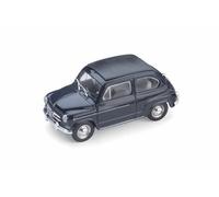 1:43 BRUMM Fiat 600D Trasformabile Chiusa 1960 Blue Scuro 456 R318-10