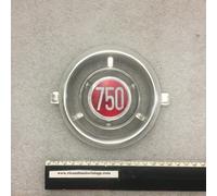 Fiat 750 600 D - Logo Fregio Stemma Emblema Anteriore Epoca In Plastica Cromata