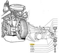FIAT 850 SPECIAL/BERLINA MENSOLA SUPPORTO CAMBIO OEM 4121359