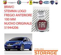 FIAT BRAVO STEMMA LOGO FREGIO ANTERIORE 100 MM NUOVO ORIGINALE 51944206