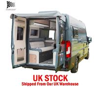 Fiat Ducato Posteriore Baule Porta su Misura Tendalino Cover (2006+ ) Nero/Grigi