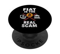 Fiat è la vera truffa Bitcoin PopSockets PopGrip Adesivo