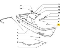 FIAT ELBA/FIORINO/UNO/MILLE CLIP/DUNA TAMPONE PARAURTI ANTERIORE OEM 5981746