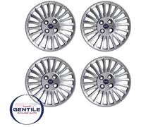 FIAT GRANDE PUNTO 2005 COPRICERCHIO COPPA RUOTA BORCHIA LOGO BLU 15 51733005 4PZ