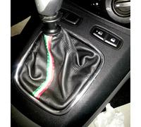 FIAT IDEA Multijet CUFFIA CAMBIO adatta VERA PELLE NERA CON TRICOLORE