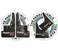 FIAT PANDA 4x4 PARASPRUZZI ANT. E POST. SCRITTA A RILIEVO PRODOTTO COMPATIBILE