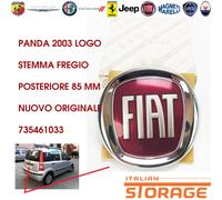 FIAT PANDA DA 2003 LOGO STEMMA FREGIO POSTERIORE 85 MM NUOVO ORIGINALE 735461033