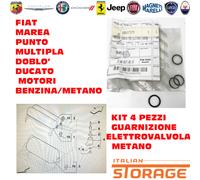 FIAT PUNTO DOBLO' DUCATO MAREA METANO KIT 4 GUARNIZIONE ELETTROVALVOLA 60657379