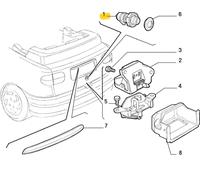 FIAT PUNTO GT/CABRIO/55/60/75/90 CILINDRO SERRATURA CHIAVE PORTELLONE POSTERIORE