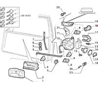 FIAT SEICENTO/MULTIPLA/PUNTO GT CILINDRO SERRATURA CHIAVE PORTA SX OEM 7737217 .