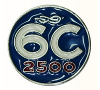 FIAT - Stemma in metallo smaltato 6C 2500 AlfaRomeo - diam. mm 55-Coated badge