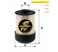 Fiat Talento 1.6cc 2.0cc Filtro Carburante Gasolio Nafta FA040