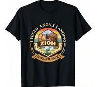FIATI00P I Hiked Angels Landing Zion Retro Vintage Sunset Design T-Shirt