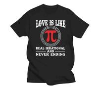 FIATI00P Love Is Real Irrational And Never Ending Pi Day Men T Shirts Teacher Gift Short Sleeve Cotton Tee Top Algebra Math Lover T-Shirt