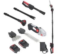 Fiauli 2 in 1 21 V Mini Pole Hedge Trimmer, 22000 giri/min elettrico con asta di prolunga, regolabile multi-angolo, batteria e caricatore inclusi