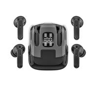 Fiauli Auricolari Wireless, Bluetooth 5.5 Due Coppie Cuffie Wireless in Orecchio, Auricolari Bluethooth Stereo a Basso HiFi con cancellazione del Rumore, Display LED, Tempo di Gioco Impermeabile 120h