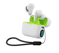 Fiauli Auricolari wireless, cuffie Bluetooth 5.3 nell'orecchio con microfono, auricolari Bluetooth stereo HiFi con display a LED, auricolari Bluetooth wireless leggeri e impermeabili per sport, casa,