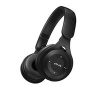 Fiauli Cuffie Bluetooth senza fili, Cuffie over-ear con riduzione del rumore intelligente ad alta fedeltà, compatibili con Bluetooth 5.0 Cuffie sportive da gioco stereo carine per PC laptop Nero