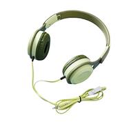 Fiauli Cuffie cablate per bambini, cuffie over-ear stereo HiFi Surround Mega Bass, cuffie per studenti pieghevoli compatibili con HD con microfono per il gioco Verde