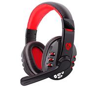 Fiauli Cuffie wireless V8-1, cuffie Bluetooth con riduzione del rumore intelligente estensibile HiFi, cuffie da gioco stereo 5.0 compatibili con Bluetooth con microfono per lo sport Nero rosso