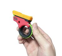 Fiauli Pistola Giocattolo Fidget, Mini Fidget in plastica per alleviare Lo Stress, l'ansia, Spingere la Copertura a Vibrazione, Giocattoli con Dita rotanti, sensoriali Regalo Adulti e Rosso