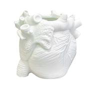 Fiauli Portapenne da scrivania, organizer creativo, piccolo cuore umano, anatomia realistica, modello 3D, per pennelli da trucco, penne, memoria multifunzionale, bianco