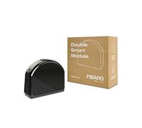 FIBARO Double Smart Module/Z-Wave Plus Interruttore relè a contatto pulito a due canali per due dispositivi, FGS-224, nero