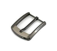 Fibbia a mezzo gancio con un solo perno, 30 pezzi di fibbie for cinture in lega zinco, barra terminale, perno singolo, metà 40 mm, grigio, for nastri jeans