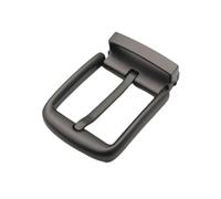 Fibbia a mezzo gancio con un solo perno, Fibbie for cintura da uomo 2 pezzi in metallo nero opaco 40 mm for cinturino 38-39 di larghezza(Black)