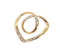 Fibbia ad anello for sciarpa con design a nodo in metallo