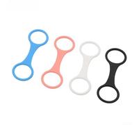 Fibbia ad anello in silicone da 9 cm, nero, confezione da 3 | silicone, design elastico, impedisce il distacco del tubo, dimensioni 9x3.4cm, set di colore nero