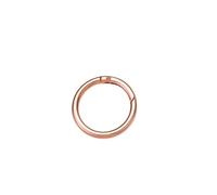 Fibbia con anello portachiavi a molla Chiusure a molla O Ring in metallo da 2 pezzi rotonde apribili for dimensioni multiple multicolori fai-da-te(Rose Gold,18x10x3.5mm)