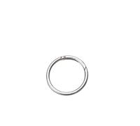 Fibbia con anello portachiavi a molla Chiusure a molla O Ring in metallo da 2 pezzi rotonde apribili for dimensioni multiple multicolori fai-da-te(Silver,34x25x5mm)