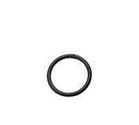 Fibbia con anello portachiavi a molla Chiusure a molla O Ring in metallo da 2 pezzi rotonde apribili for dimensioni multiple multicolori fai-da-te(Black,34x25x5mm)
