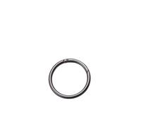 Fibbia con anello portachiavi a molla Chiusure a molla O Ring in metallo da 2 pezzi rotonde apribili for dimensioni multiple multicolori fai-da-te(Gun Black,25x16x3.5mm)
