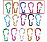 Fibbia Da Appendere In Metallo Portachiavi Da 20 Pezzi, Lega Di Alluminio, Leggera E Resistente, 5 Colori, Compatta E Portatile, Campeggio E Deposito Giornaliero (47Mb 22Mm).