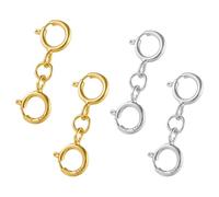 Fibbia Di Collegamento A 4 Pezzi, Fibbia A Pistone A Doppia Testa A Molla, Fibbia Di Estensione Per Collana E Bracciale, Fibbia A Coda Di Gioielli, Fibbia Ad Anello A Doppia Testa