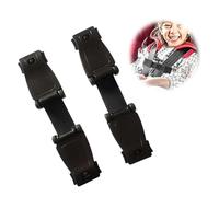Fibbia di Sicurezza Seggiolino Auto, 2pcs Fibbia Gancio Cintura Seggiolino Auto Bambino, Impedisce al Bambino di Togliere le Braccia Dall’imbracatura, per Seggiolini e Passeggino (Nero, 13,5 * 3cm)