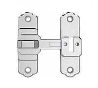Fibbia for porta in acciaio inossidabile Chiusura a scatto for cancello a 90° Serratura a doppio nera for carichi pesanti for cabina di recinzione della del fienile(Silver Long)