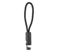 Fibbia in lega di alluminio per campeggio ed escursionismo, accessorio portatile per tenda a pressione, 11 x 1,2 cm, 9,5 g, capacità di carico di 2 kg, compatibile per tende e tettoie da esterno (nero