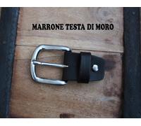 fibbia in ottone per cintura da 35 mm nero testa di moro