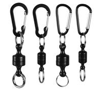 Fibbia Magnetica da Pesca, 2/4 Pezzi Moschettone Magnetico a Sgancio Rapido, Portachiavi Moschettoni per Pesca Campeggio Escursionismo e Ciclismo