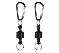 Fibbia Magnetica da Pesca, 2/4 Pezzi Moschettone Magnetico a Sgancio Rapido, Portachiavi Moschettoni per Pesca Campeggio Escursionismo e Ciclismo