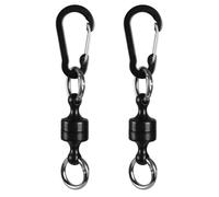 Fibbia Magnetica da Pesca, 2/4 Pezzi Moschettone Magnetico a Sgancio Rapido, Portachiavi Moschettoni per Pesca Campeggio Escursionismo e Ciclismo